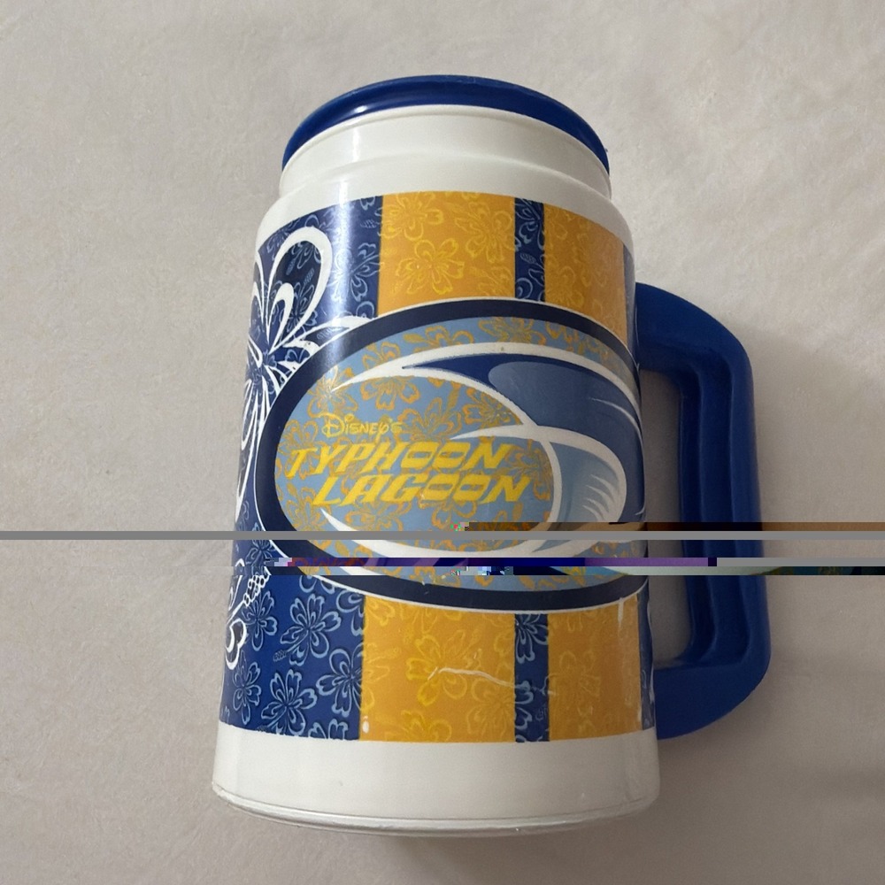 Typhoon Lagoon Refillable Mug Walt Disney World Plastic Cup Vtg Rare Collectible